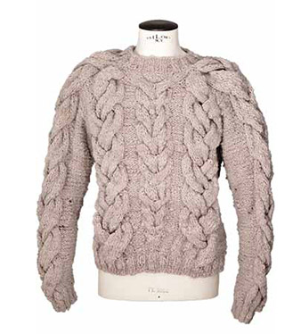 cable-knit sweater
