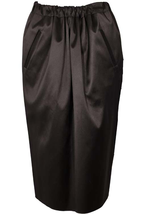 black silk skirt